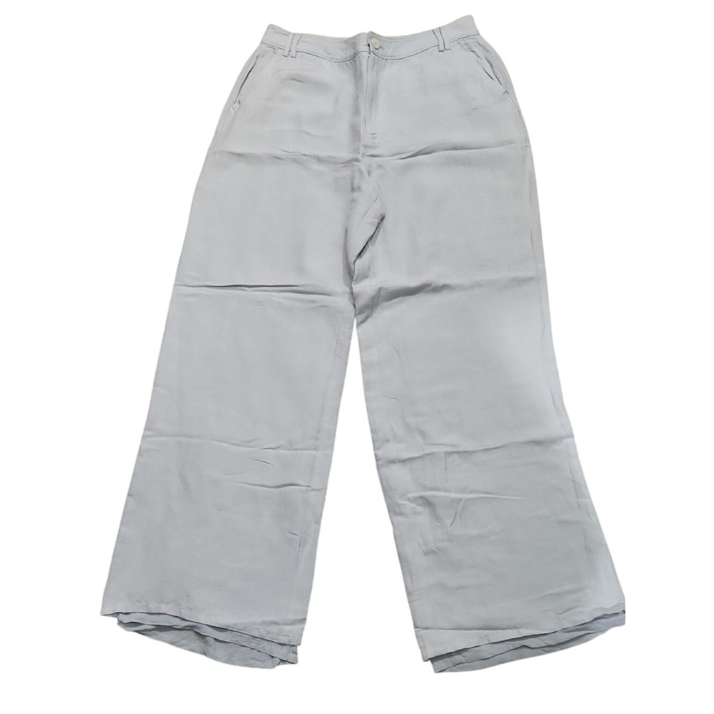 Paige Linen Coastal Rich Mom Airy Lined Ocean Breeze 8 Midrise Gray Hamptons